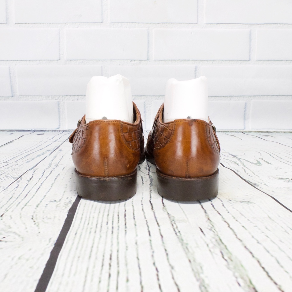 Cole Haan Woven Loafers Brown Leather Shoes 9 N - Picture 5 of 8